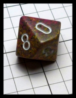 Dice : Dice - 10D - Chessex Pink Grey and Gold Speckle and White Numerals - POD Aug 2015